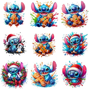 Stitch Christmas Bundle PNG, Merry Christmas Stitch Png, Stitch Merry Grinchmas Png, Stitch Cut Files, Stitch Tis The Season Christmas Png