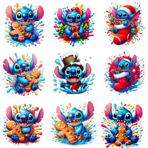 Stitch Christmas Bundle PNG, Merry Christmas Stitch Png, Stitch Merry Grinchmas Png, Stitch Cut Files, Stitch Tis The Season Christmas Png