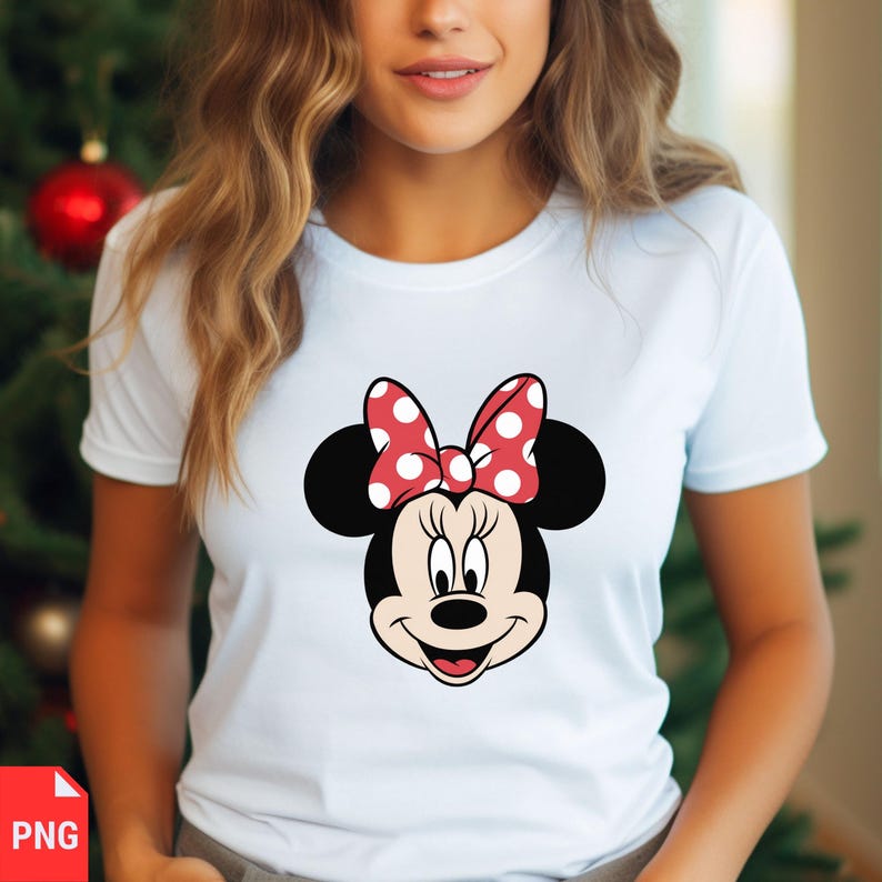 Minnie Mouse Inspired SVG, Cute Bow Mouse Head PNG, Digital Download for Shirts, Sublimation, Cricut, and Crafts image 4