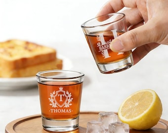 Vaso de chupito personalizado: Vaso para brindar de 2 oz grabado con láser personalizado