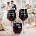 Personalized Engraved Wine Glass: Custom Text Gift