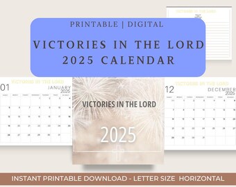 Victories In The Lord 2025 Digital Christian Faith Inspirational Growth Calendar
