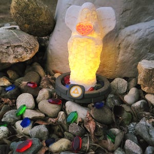 Legend of Zelda Goddess Statue Heart Container Lamp Night Light Cozy Nerdy Room Decor Lighting Perfect for Valentines Gift for Gamers