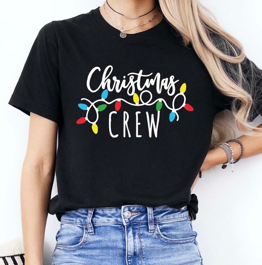 Christmas Crew Tshirt,christmas Lights Shirt,christmas Family Matching