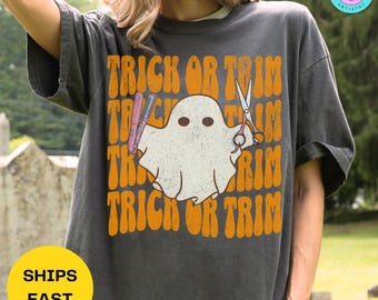 Comfort Colors® Hairdresser Halloween Shirt, Halloween Hairstylist Tee, Hair Stylist Halloween Tshirt for Hairdressers Gift, Halloween Party