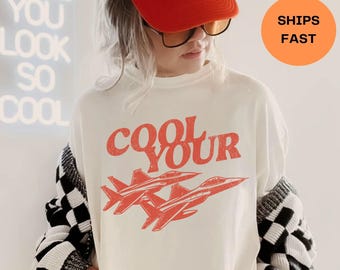 Cooles Jets Shirt, lustiges Shirts für Frauen, Retro Boho T-Shirt, trendiges westliches T-Shirt, übergroßes grafisches T-Shirt, Unisex sarkastisches Geschenk für Sie