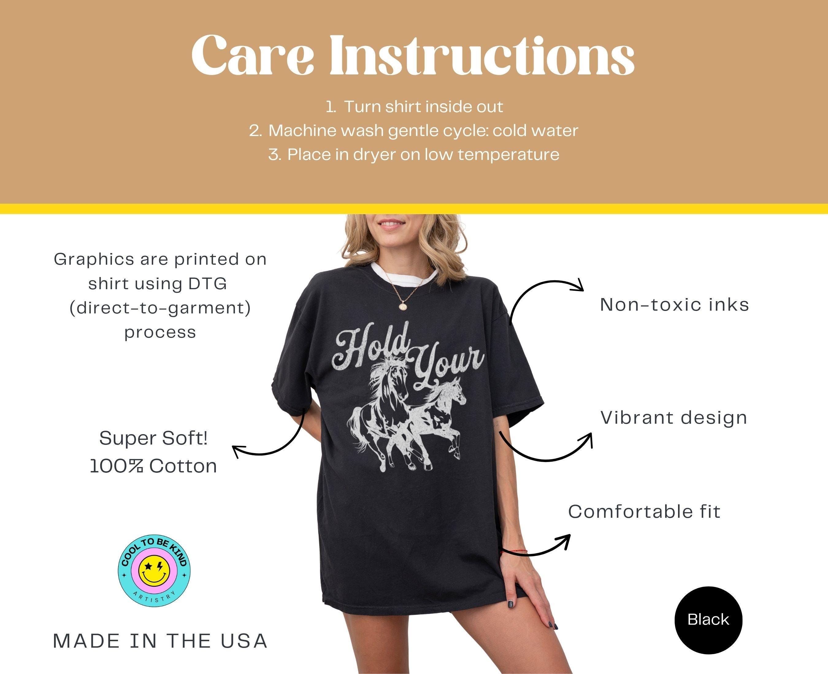 Hold Your Horses Shirt, Funny Horse Tshirt, Trendy Cowgirl Shirt, Western Cowboy Shirts for Women, Oversized Graphic Tee, Meme T-shirt