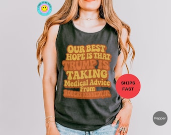Anti-Trumpf-Tank: Robert Kennedy Jr. Top, Politisches Linkes Tank Top, Anti-MAGA-Demokrat-Geschenk, Trump Sucks Muskel-Shirt