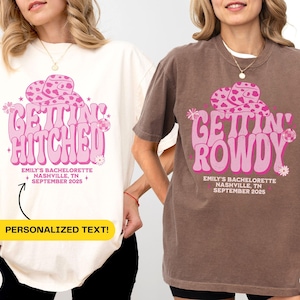 Bachelorette Shirt for Cowboy Bridal Party Gifts Tshirt for Country Western Theme Nashville Bach Party Tee T-Shirt Custom Top for Girls Trip