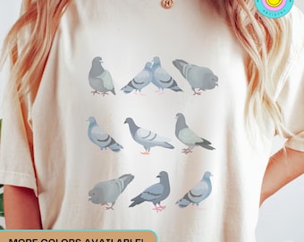 Camiseta de palomas para amantes de las palomas, regalo de cumpleaños para aficionados a las aves, camiseta de palomas para amantes de las aves, camiseta de palomas para observación de aves