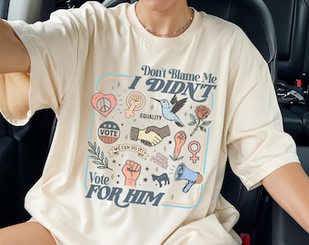 Anti-Trump Shirt: I didn't Vote For Him, Political Leftist Tee, Anti MAGA Democrat Gift, Trump Sucks TShirt, Protest Activist Tee
