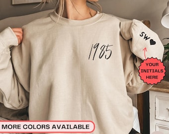 40. Geburtstag Sweatshirt Personalisierte 1985 Geburtsdatum Sweatshirt Benutzerdefinierte Geburtsjahr 40. Geburtstagsgeschenk für Frauen Alles Gute zum Geburtstag Sweatshirt