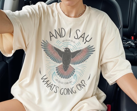 Old School Rock Band Shirt, Retro Music Tee for Women, Vintage Concert Shirt, Comfort Colors Oversized Top, 4 Non Blondes Song Lyrics Tee