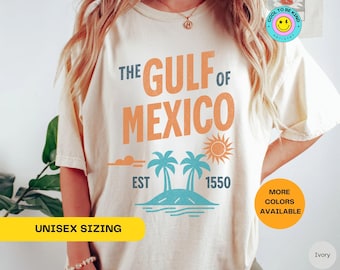 Camiseta del Golfo de México Camiseta de la Costa del Golfo Camiseta anti Trump Playa del Golfo de México Regalo vintage de México para amantes de México Camiseta de regalo del Golfo de México