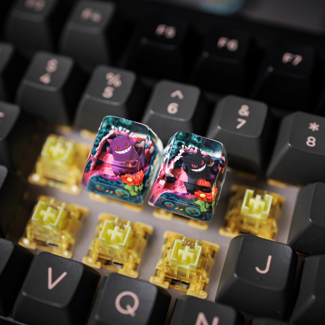Key Cap Ghost Rider Purple Ghost Keycap, Cute Monster Artisan Keycap, Handmade Resin Keycap ...