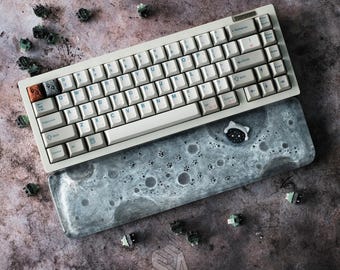 Astronaut Katze auf der Mond Handgelenkauflage, personalisierte Tastatur Handgelenkauflage zur Schmerzlinderung, Gaming Tastaturauflage Anti-Rutsch-Pad