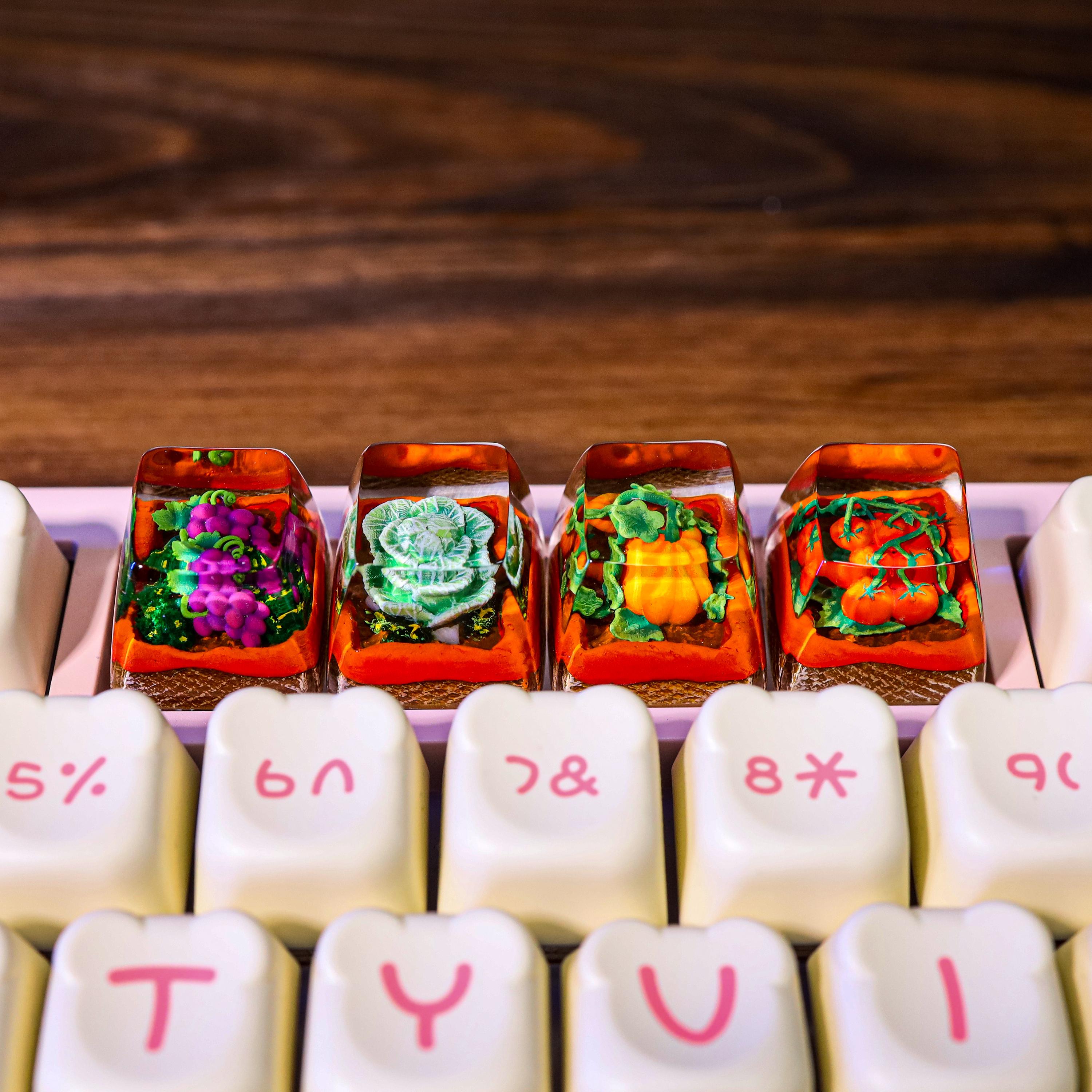 Resin Cabbage Artisan Keycap, Natural Resin Keycap, Pumpkin Keycaps ...