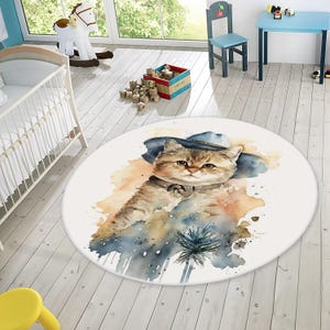 Animal Rug, Funny Cat Carpet,Home Decor,Modern Rug,Colorful Pattern Rug, Colorful Cat Rug, Cat Lives Rug, Cat Themed Rug,Cat Room Decor,Gift