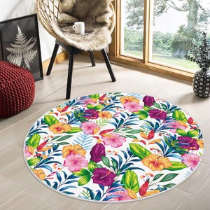 Tappeto a fiori colorati, tappeto a fiori, tappeti astratti, tappeto a forma di fiori, tappeto per soggiorno, tappeti a fiori, tappeti sagomati, regalo per la nuova casa