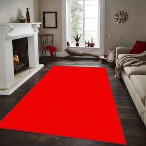 Red Carpet,Solid Color Carpet , Non Slip Carpet , Red Non-Slip Carpet , Modern Carpet ,  colorful carpet , red non slip carpet