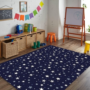 Star Rug, Star Decor Rug, Full Star Rug, Star Pattern Rug, Living Room Rug, Star Rug, Star Decor Rug, Space Decor Rug, Kids Room Carpet