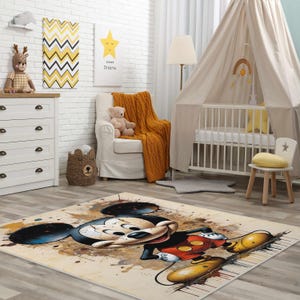 Magical Mickey Mouse,Kids Play Mat and Carpet,Mickey Mouse Rug,Cartoon Theme Rug,Cute Mickey Mouse Rug,Ultra Soft Nursery Rug, Kids Room Rug