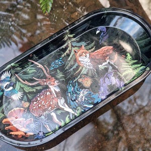 Woodland Wildlife Animals & Nature 5-Piece Collection: Herbal Grinder, Ashtray, Stash Jar, Pipe, Rolling tray gift image 10
