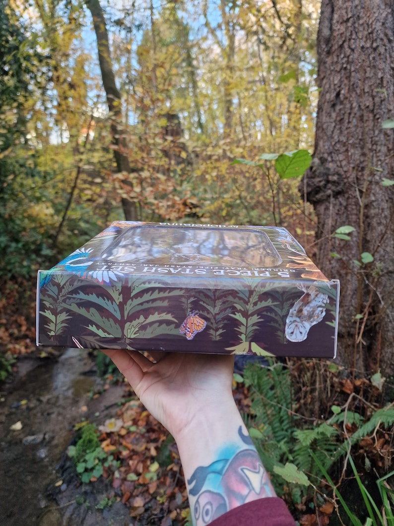 Woodland Wildlife Animals & Nature 5-Piece Collection: Herbal Grinder, Ashtray, Stash Jar, Pipe, Rolling tray gift image 8
