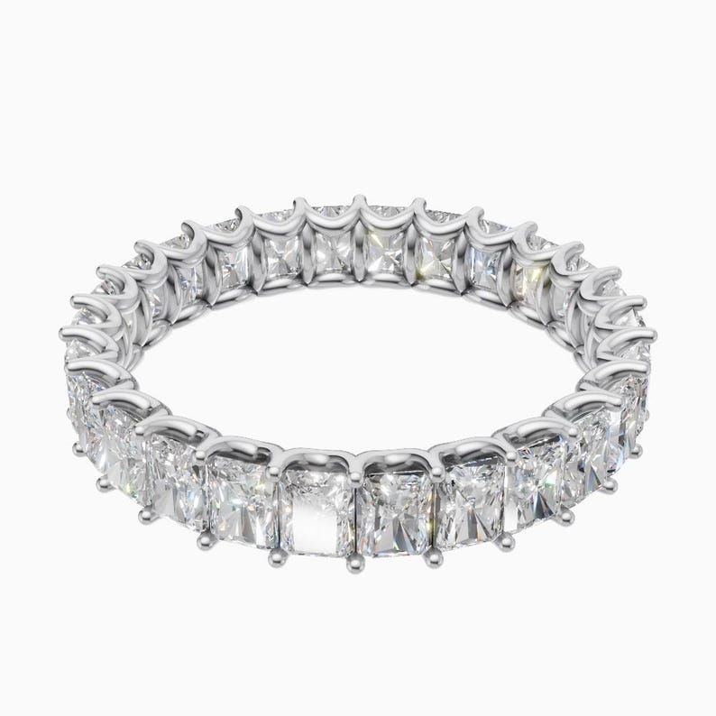 Radiant Cut Lab Grown Diamonds — Ethically Sourced Eternity Band 14KT ...