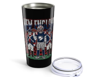 Vaso para aficionados al fútbol de 20 oz, taza de viaje de acero inoxidable, vaso de fútbol espeluznante, vaso para el día del partido de Halloween, taza de café aislada, regalo para aficionados al fútbol.