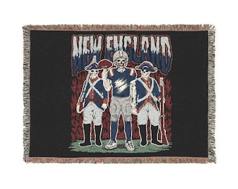New England Patriots Woven Blanket: NFL Football Fan Gift