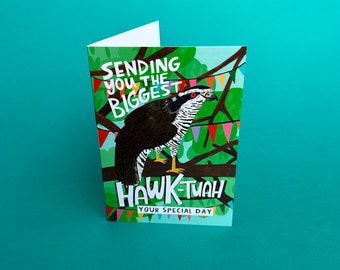 Ik stuur je de Biggest Hawk Tuah, je speciale dag - wenskaart van Fernandes Makes, verjaardag, jubileum, feest