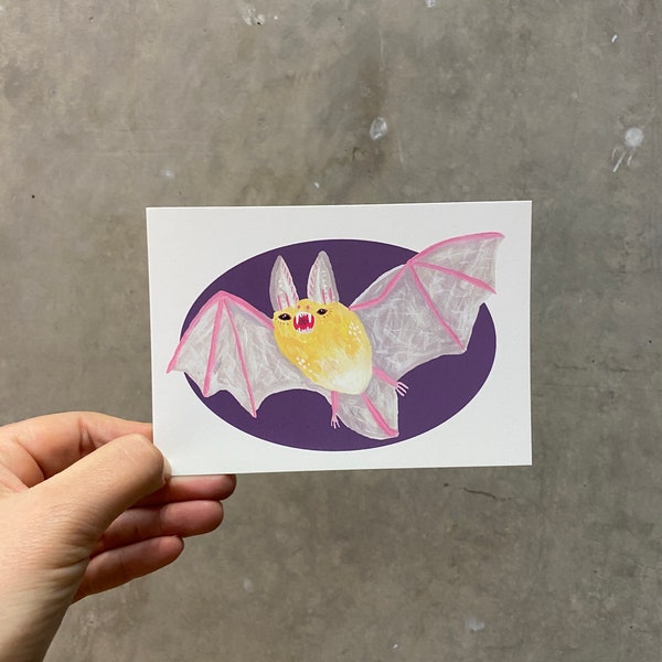 Cute Night Pest Bat Postcard