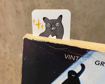 Raccoon bookmark - gift for students, book lovers, trash panda