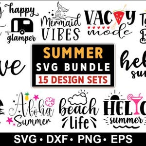 Summer Quotes SVG Bundle, Summer Graphic