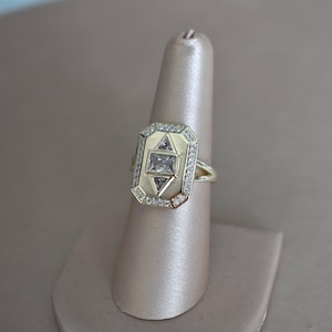 Art Deco Ring, geometric Ring, Statement ring, gemstone Ring, Boho ring, signet ring, Art deco silver ring, art deco gold ring, On sale
