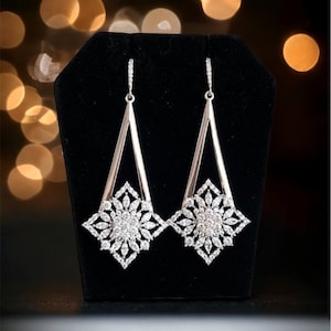 Cocktail Earrings, Bridal Earrings, Crystal Bridal Earrings, Rhinestone Bridal Earrings, Dangle Bridal Earrings, Bridal Drop Earrings