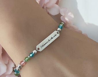 MBC Friendship Bracelet | Metavivor Breast Cancer Awareness Jewelry | Pink Ribbon Bracelet for Hope & Support