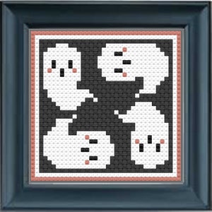 Ghost Square Cross Stitch Pattern