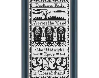 Darkness Falls Cross Stitch Sampler Pattern