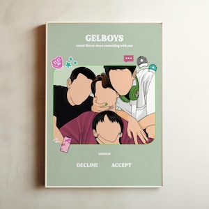 GELBOYS - BL Fanart Print | Fou4mood Chian Bua Baabin | Thai bl merch