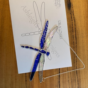 Stained Glass Pattern - Dragonfly