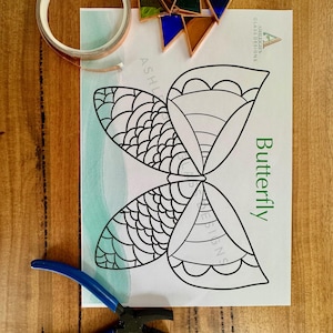 Stained Glass Pattern - Butterfly