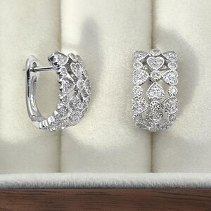 18K Gold Vintage Lace Heart Diamond Ring, Full Paved Band, Rose Gold, White Gold, South African Diamond
