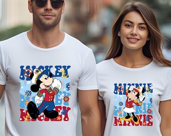 Disney Family Cruise Shirts, Captain Mickey and Minnie Matching Group Tees, Couple Shirts, Kids Cruise Tees