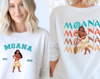 Moana Sweatshirt, Moana Character Hoodie, Moana Movie Sweater, Matching Disneyland Vacation Sweaters, Disney Winter Crewneck