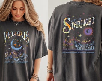 Camiseta Velaris Ciudad de la Luz Estelar, Merchandising de SJM Acotar, Corte de los Sueños, Lectores de Romantasy, Regalo para fans de SJM, Una Corte de Rosas y Espinas