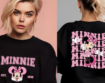 Disney Minnie Mouse Sweatshirt, Girls Minnie Hoodie, Women's Disneyland Sweaters, Girls Trip Hoodies, Gift for Girl, Birthday Gifts