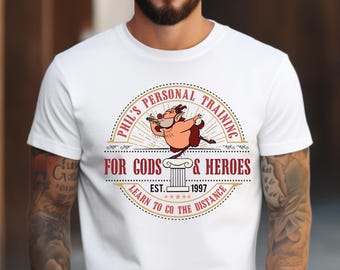 Disney Hercules Shirt, Phil's Personal Training For Gods & Heroes Tee, Men's Disneyland Shirts, Men's Gym Tee, Husband Tee, Boyfriend Gift