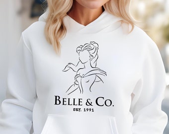 Belle & Co Sweatshirt, Disney Princesses Hoodies, Beauty and Beast, Matching Disneyland Sweaters, Girl Trip Crewneck, Girl Night Hoodies